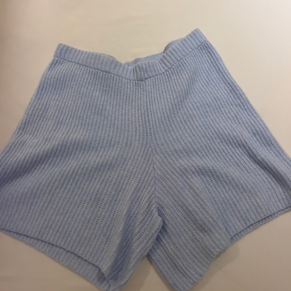 aerie Pants - Aerie Light Blue Ribbed Knit Lounge Shorts Small